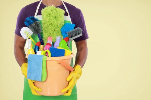 Carpet cleaning team preparing equipment safely in a Tulse Hill home